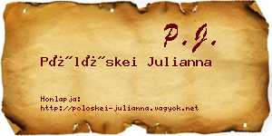 Pölöskei Julianna névjegykártya