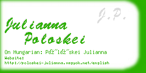 julianna poloskei business card